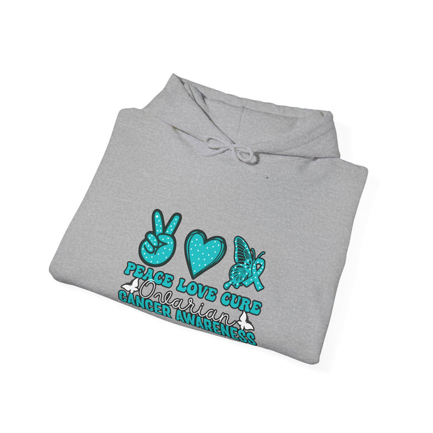 Peace Love Cure Unisex Heavy Blend™ Hooded Sweatshirt