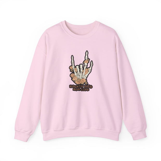 Rockin this Mom Life Unisex Heavy Blend™ Crewneck Sweatshirt