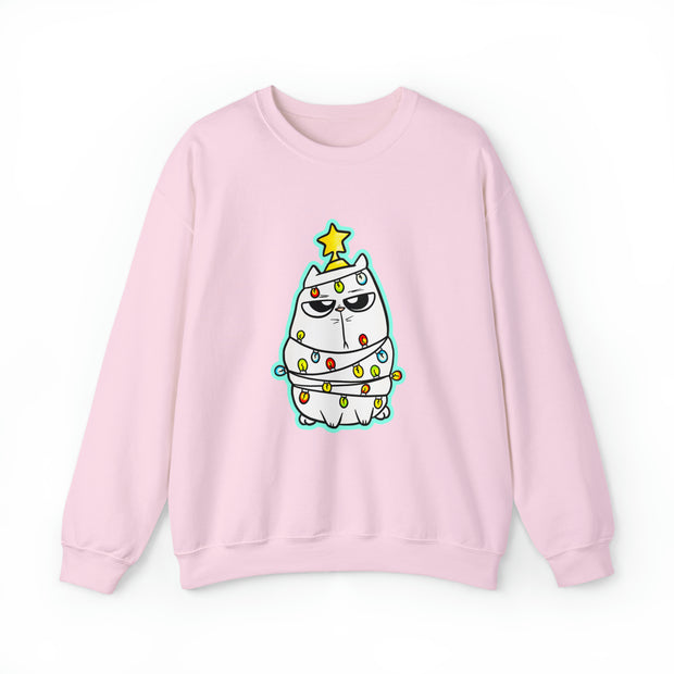 Christmas cat Unisex Heavy Blend™ Crewneck Sweatshirt