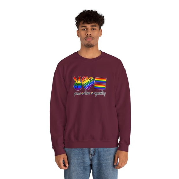 Peace Love Equality Unisex Heavy Blend™ Crewneck Sweatshirt