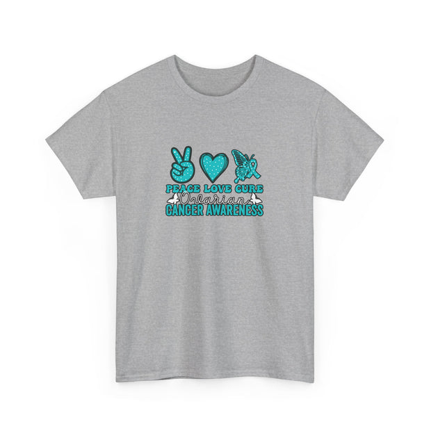 Peace Love Cure Unisex Heavy Cotton Tee