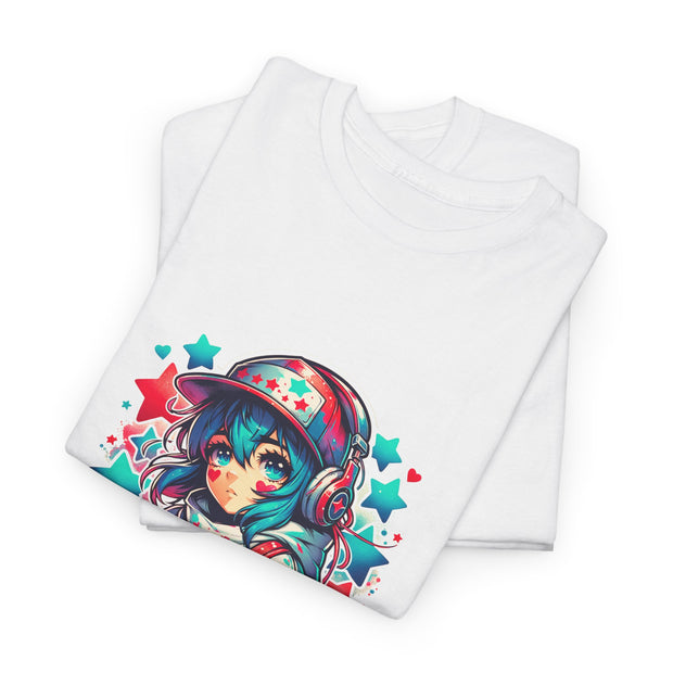 Graffiti Anime Girls Unisex Heavy Cotton Tee