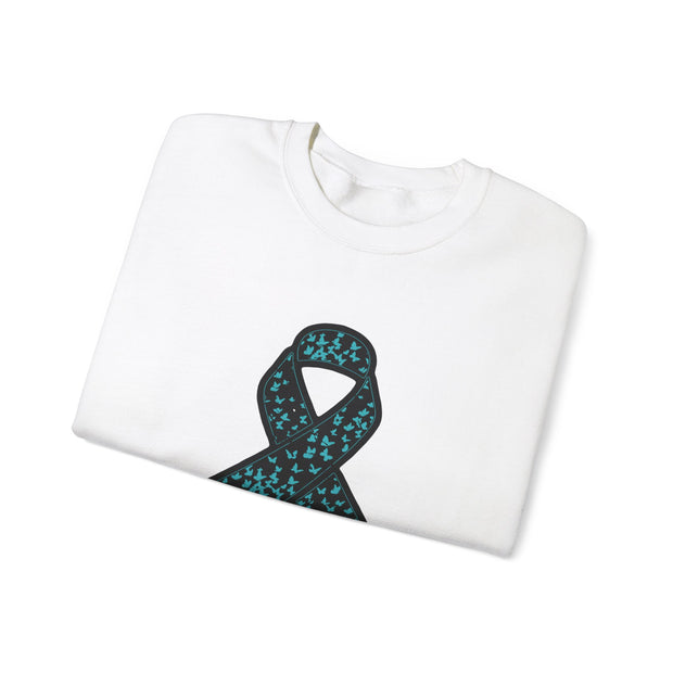 Ovarian Cancer Ribbon Unisex Heavy Blend™ Crewneck Sweatshirt