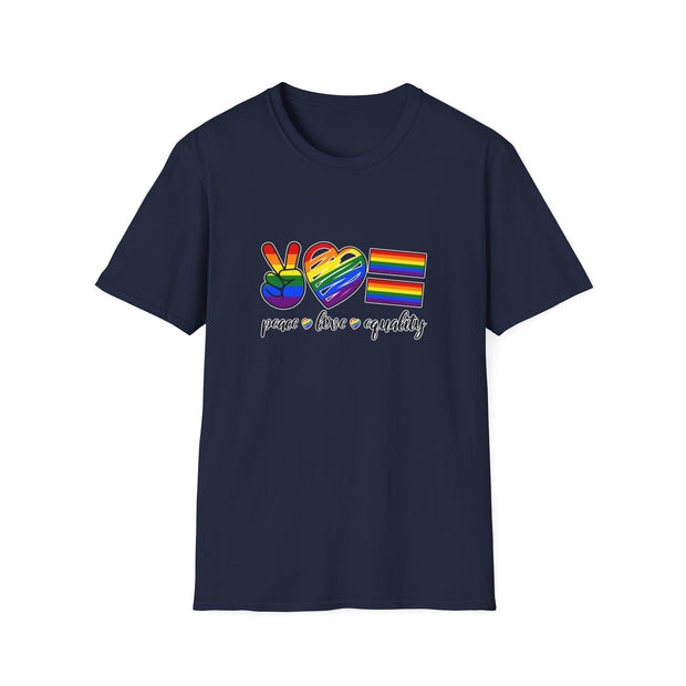 Peace Love and Equality Unisex Softstyle T-Shirt