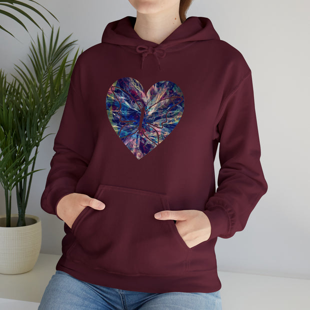 Heart Butterfly Unisex Heavy Blend™ Hooded Sweatshirt
