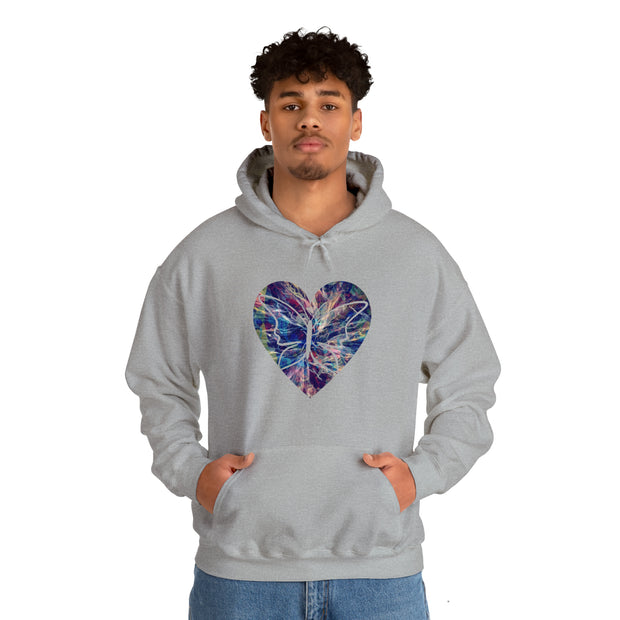 Heart Butterfly Unisex Heavy Blend™ Hooded Sweatshirt
