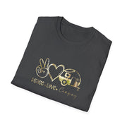 Peace Love and Camping Unisex Softstyle T-Shirt