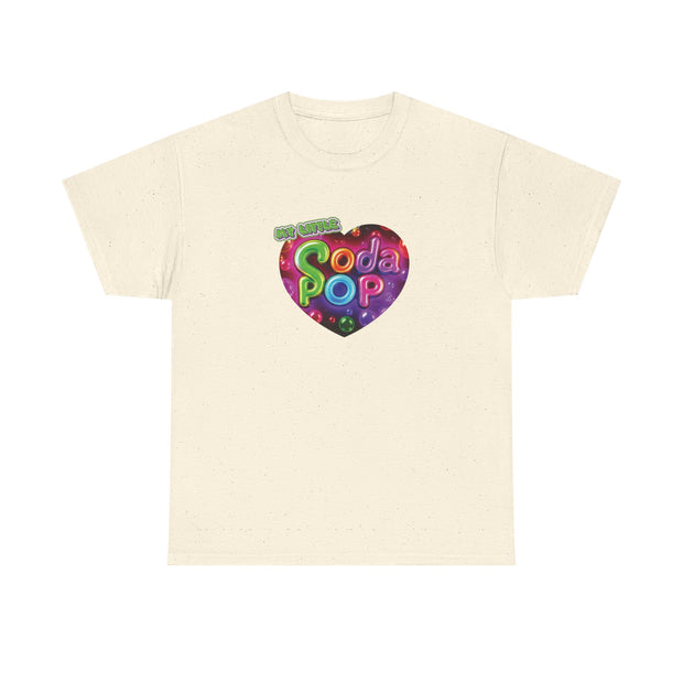 Soda Pop Heart Tee - Vintage Unisex Cotton T-Shirt, Casual Wear, Retro Graphic Tee, Gift for Soda Lovers, Summer Fashion