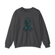 Ovarian Cancer Ribbon Unisex Heavy Blend™ Crewneck Sweatshirt