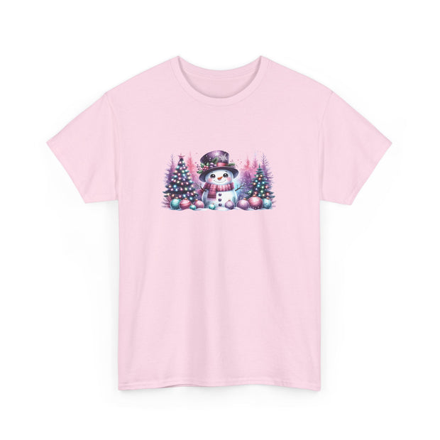 Pastel Snowman Unisex Heavy Cotton Tee