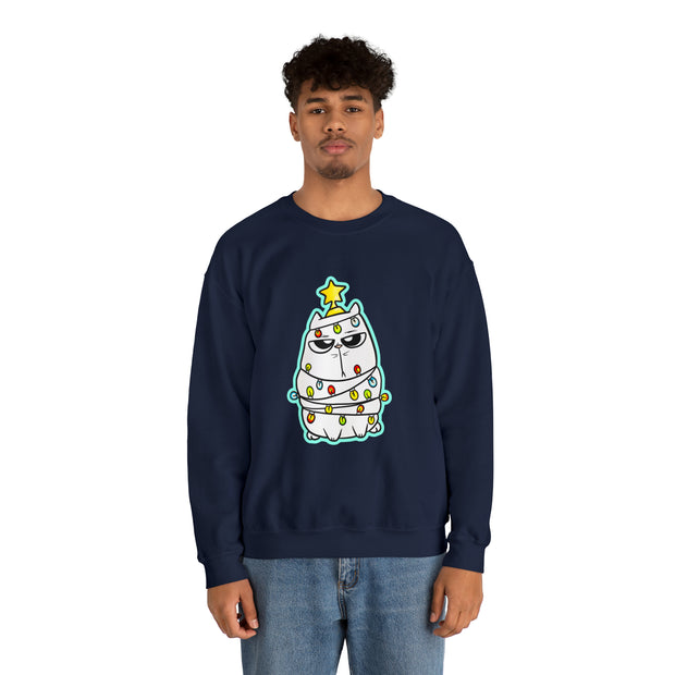 Christmas cat Unisex Heavy Blend™ Crewneck Sweatshirt