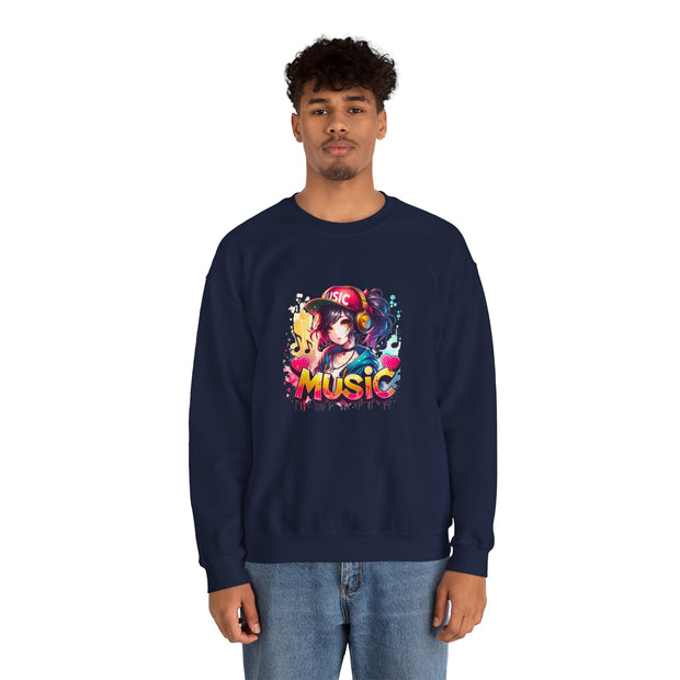 Graffiti Anime Girls Unisex Heavy Blend™ Crewneck Sweatshirt