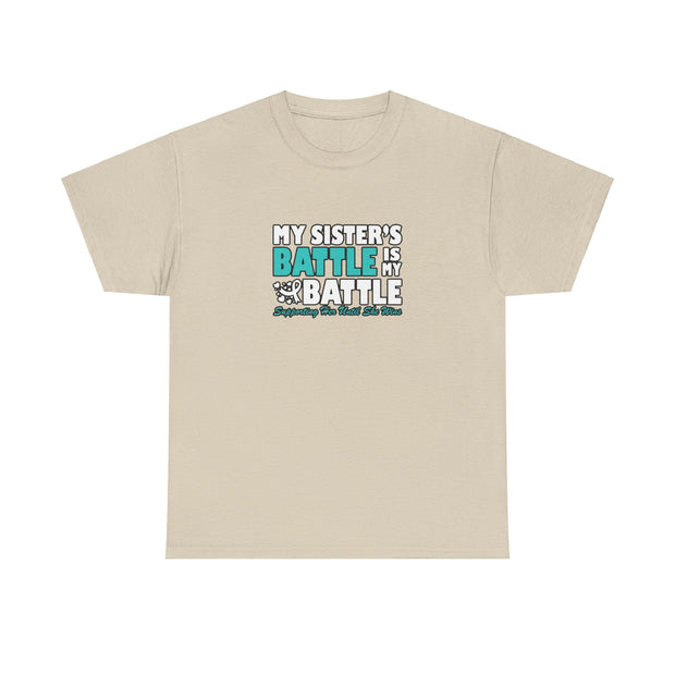 Sister Ovarian Cancer Unisex Heavy Cotton Tee