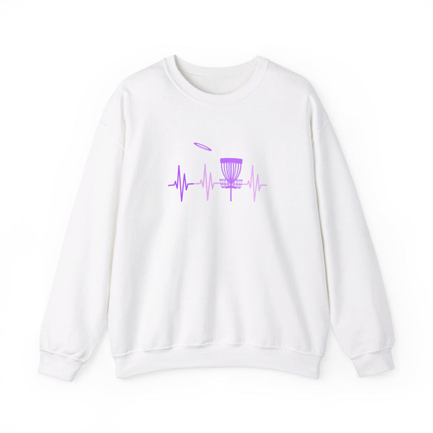 Disc Golf Heartbeat Unisex Heavy Blend™ Crewneck Sweatshirt