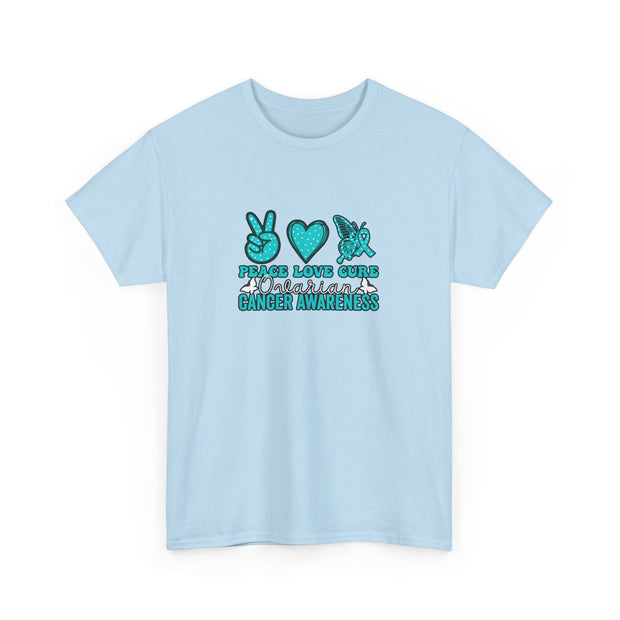 Peace Love Cure Unisex Heavy Cotton Tee