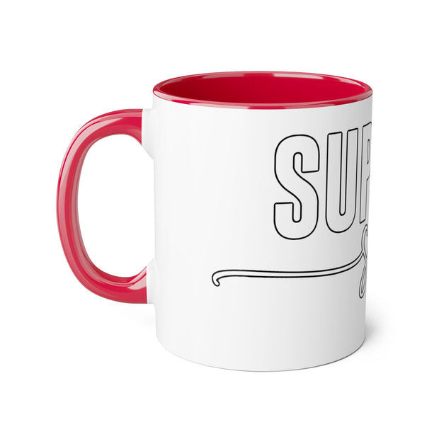 Breast Cancer Support Accent Mugs, 11oz