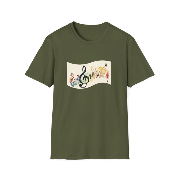 Musical Notes Unisex Softstyle T-Shirt