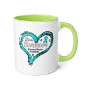 Ovarian Cancer Survivor Accent Mugs, 11oz