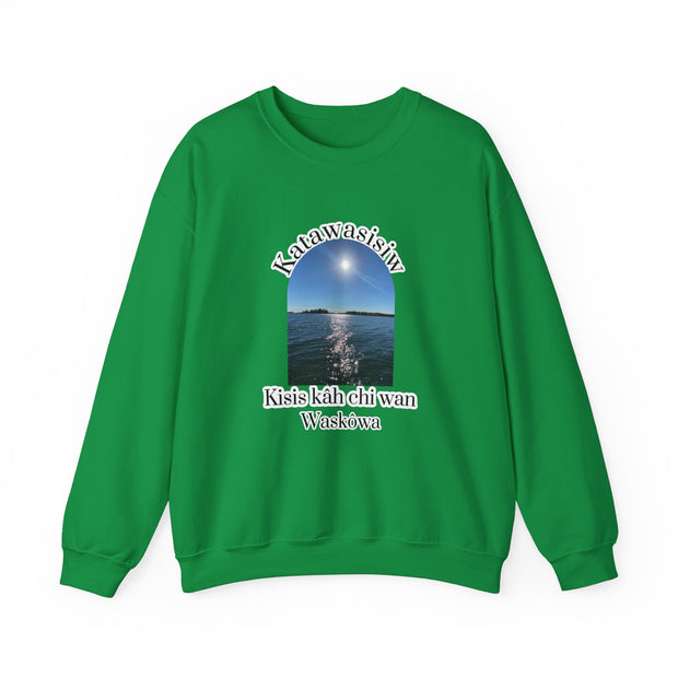 Cree Saskatchewan Skies Unisex Heavy Blend™ Crewneck Sweatshirt