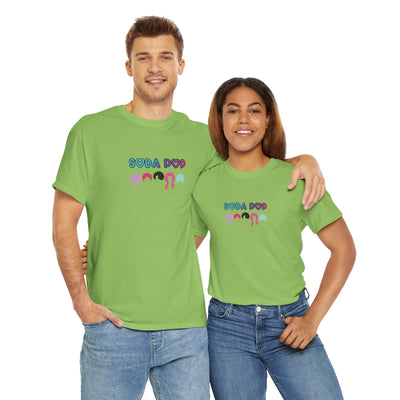 Colorful Soda Pop Unisex Heavy Cotton Tee | Fun Graphic Tee for All Occasions, Festival Apparel, Casual Wear, Gift Ideas, Summer Style