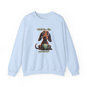 Funny Coffee Dog Unisex Heavy Blend™ Crewneck Sweatshirt