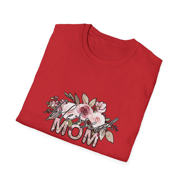 Mom Flowers Unisex Softstyle T-Shirt