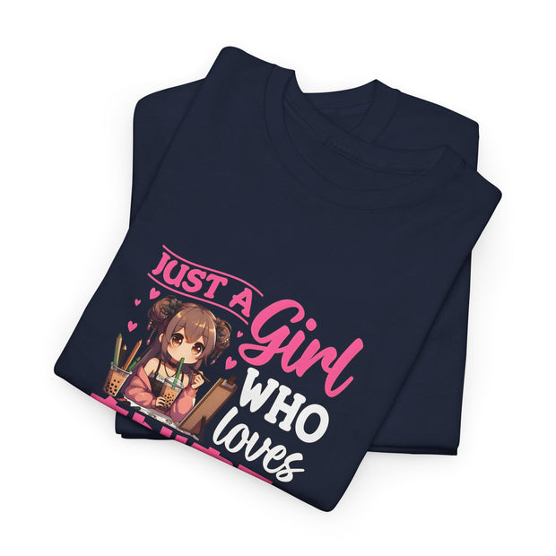 Anime, Boba, Sketching Unisex Heavy Cotton Tee