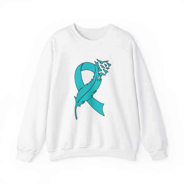 Teal Ribbon Unisex Heavy Blend™ Crewneck Sweatshirt