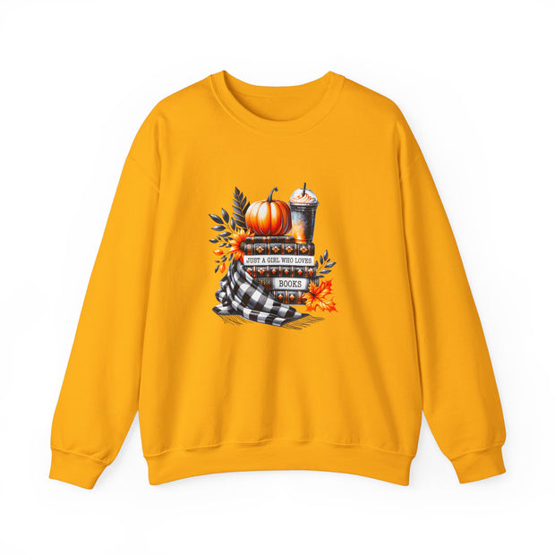 Just a Girl Who Loves Books Unisex Heavy Blend™ Crewneck Sweatshirt