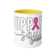 Breast Cancer Support Accent Mugs, 11oz