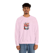 Tea Cup Flowers & Birds Unisex Heavy Blend™ Crewneck Sweatshirt