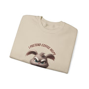 I Pretend that Coffee Helps Unisex Heavy Blend™ Crewneck Sweatshirt