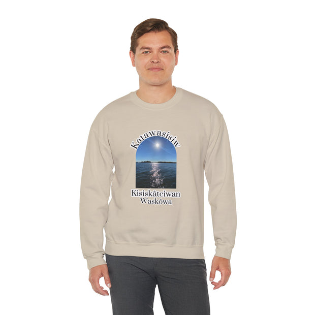 Cree Saskatchewan Skies Unisex Heavy Blend™ Crewneck Sweatshirt