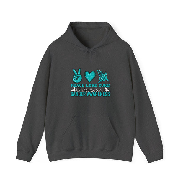 Peace Love Cure Unisex Heavy Blend™ Hooded Sweatshirt
