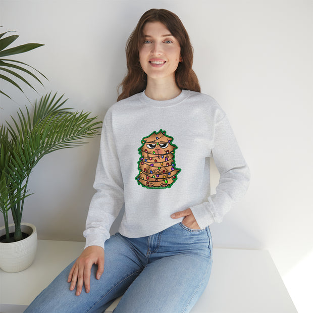 Christmas cat Unisex Heavy Blend™ Crewneck Sweatshirt