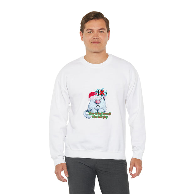 Christmas cat Unisex Heavy Blend™ Crewneck Sweatshirt
