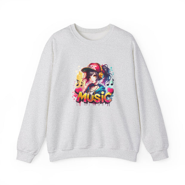 Graffiti Anime Girls Unisex Heavy Blend™ Crewneck Sweatshirt