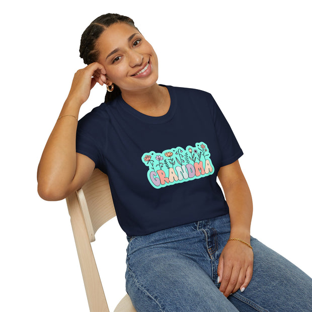 Grandma Flowers Unisex Softstyle T-Shirt