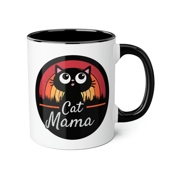 Cat Mama Accent Mugs, 11oz