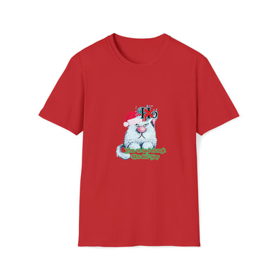 Christmas cat Unisex Softstyle T-Shirt