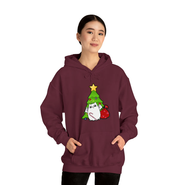 Christmas cat Unisex Heavy Blend™ Hooded Sweatshirt