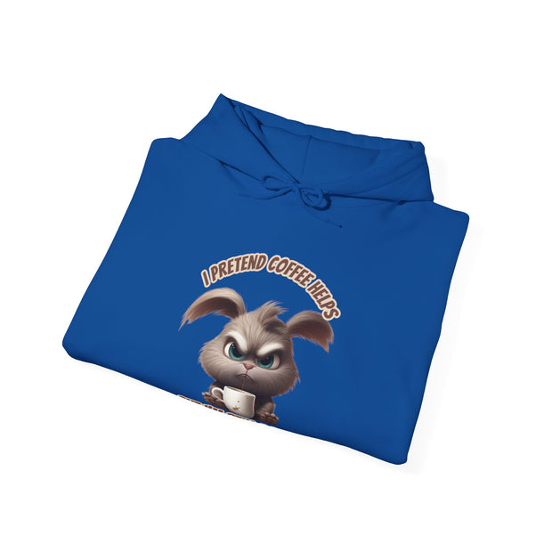 I Pretend that Coffee Helps Unisex Heavy Blend™ Hooded Sweatshirt