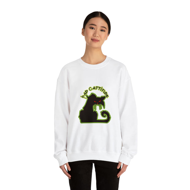 Bad Cattitude Unisex Heavy Blend™ Crewneck Sweatshirt