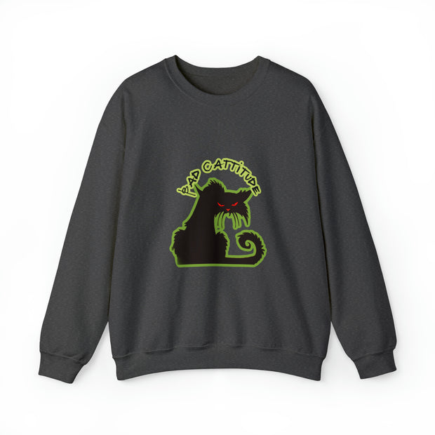 Bad Cattitude Unisex Heavy Blend™ Crewneck Sweatshirt