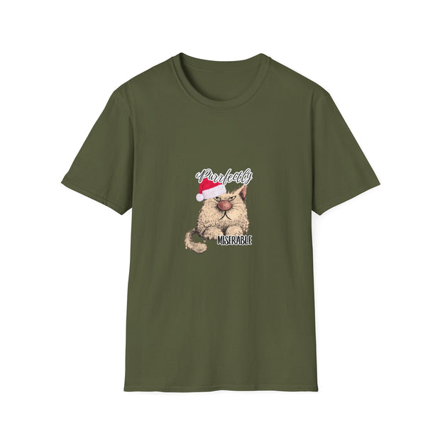 Christmas cat Unisex Softstyle T-Shirt