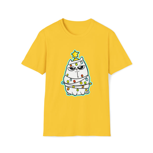 Christmas cat Unisex Softstyle T-Shirt