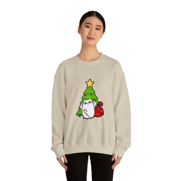 Christmas cat Unisex Heavy Blend™ Crewneck Sweatshirt