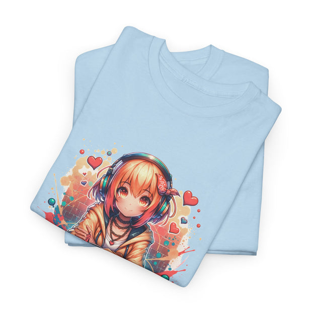 Graffiti Anime Girl Unisex Heavy Cotton Tee