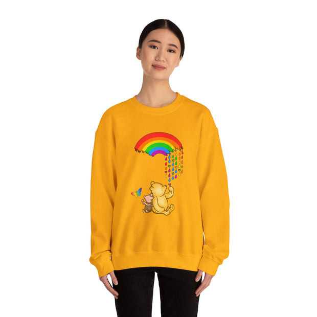Winnie the Pooh Raining Pride Unisex Heavy Blend™ Crewneck Sweatshirt