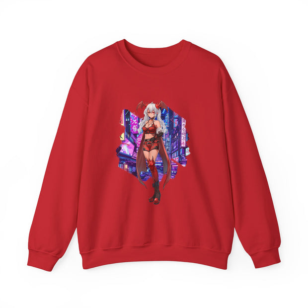 Anime Female Demon Unisex Heavy Blend™ Crewneck Sweatshirt